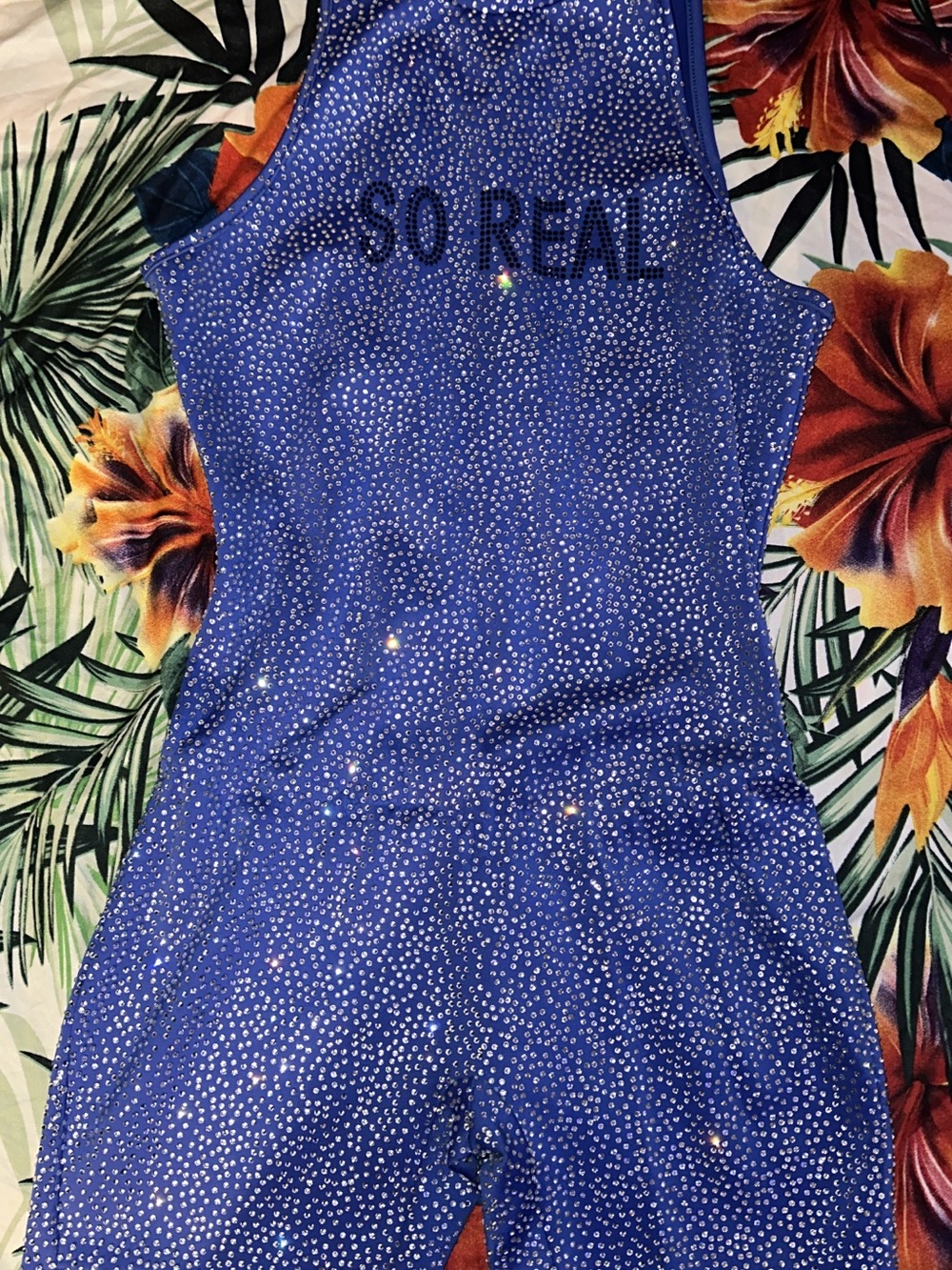So Real Blue Sparkle Jumpsuit